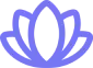 Sanyam Meditation Program Icon - Art of Living A purple lotus flower icon symbolizing purity and spiritual awakening in Art of Living's Sanyam meditation program